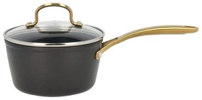 Indukciós tűzhelyhez alkalmas alumínium lábas fedővel, tapadásmentes felülettel 1,5 l – Holm