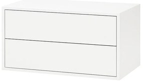 Boxie 2 fiókos fali szekrény 40x80x37 cm fehér