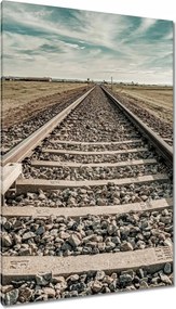 Vászonkép 80x120 Vasúti sínek Vasút