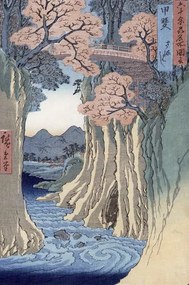 Reprodukció The monkey bridge in the Kai province,, Ando or Utagawa Hiroshige