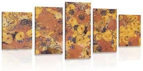 5 részes kép absztrakció ihlette G. Klimt