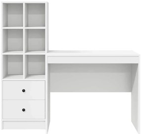 Tárolóval rendelkező íróasztal 2 pcs Fehér 90 x 50 x 76 cm