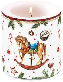 Karácsonyi hintalovas átvilágítós gyertya kicsi Christmas Toys