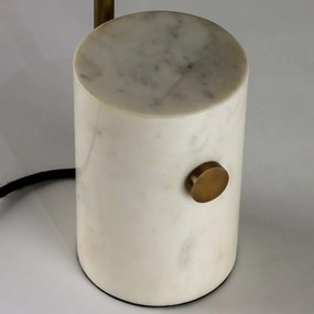 Fehér-fekete asztali lámpa fém búrával (magasság 53 cm) Phant – Kave Home