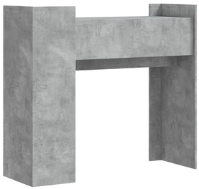 betonszürke szerelt fa tálalóasztal 100x35x90 cm