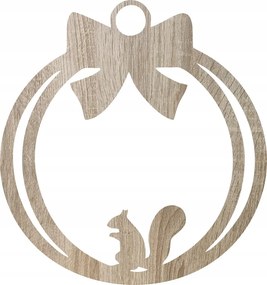 Karácsonyi gömbök karácsonyfadísz mókussal 5db