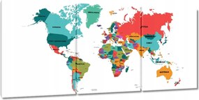 Vászonkép 150x70 Világtérkép