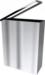 Bemeta NĂ©gyzet alakĂș szemeteskosĂĄr rozsdamentes acĂ©l fĂ©nyes 25l 125115041