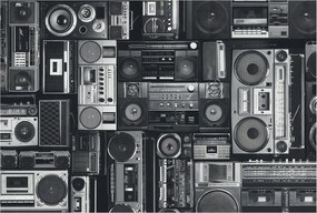 Fotótapéta Flizelina Nappali és Hálószoba Retro rádió 104x70 Ragasztó