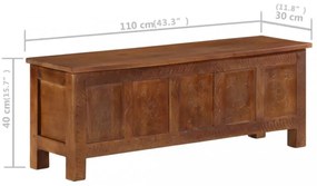 tömör mangófa tárolóláda 110 x 30 x 40 cm