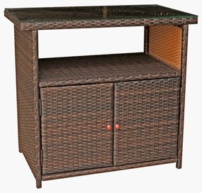 Műrattan kerti tárolóasztal 90x50 cm Padua – Garden Pleasure