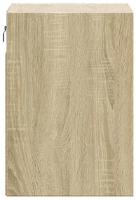 2 db sonoma tölgy színű fali TV-szekrény LED-del 41x31x45 cm