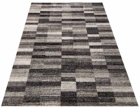 Modern szürkésbarna szőnyeg téglalapokkal Szélesség: 160 cm | Hossz: 220 cm