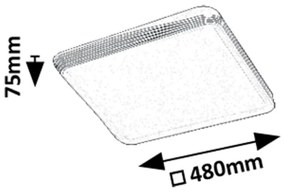 Rabalux 71166 - LED mennyezeti lámpatest DRUZOR LED/40W/230V 3000K