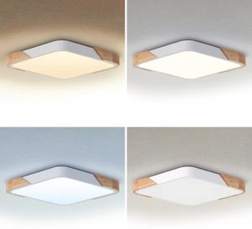 Brilagi - fényerőszabályozható LED lámpatest PILANA LED/60W/230V tölgy/fehér 56x56 cm + távirányító