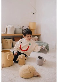 Sárga textil játéktároló kosár ø 13x15 cm Mini Charlie the Chicken – Lorena Canals