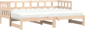 vidaXL tömör fenyőfa kihúzható kanapéágy 80 x 200 cm