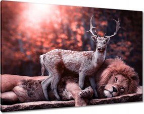 Vászonkép 100x70 Szarvas felszarvazott
