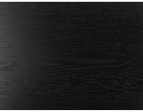 Fekete fali könyvespolc kőrisfa dekorral 75x91 cm Seaford – Actona