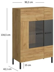 Vitrin Shanna (arany craft tölgy + antracit). 1053227