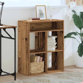 könyvszekrény antik fa 66x31x80 cm szerelt fa
