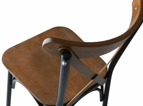 Ahsap Ekol Walnut étkezőszék szett, 4 db