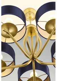 Jupiter 2114 - KASZMIR rudas csillár 5xE27/15W/230V kék/arany