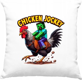 Zombie Csirke Kézműves Párna Fehér