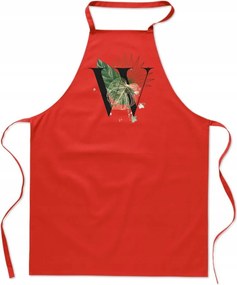 Konyhai Kötény piros Betűvel Veronika nevében Viktória Wojtek FA_376_c