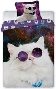 Űrmacska Ágyneműhuzat 140x200 70x90 Pamut Szett