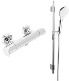 Zuhany csaptelep SAT Dark zuhanyszettel együtt 150 mm króm SATBSDA268CRSET1