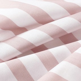 Goldea gyermek pamut ágyneműhuzat - masnik, púderrózsaszín csíkos hátoldal 140 x 200 és 70 x 90 cm