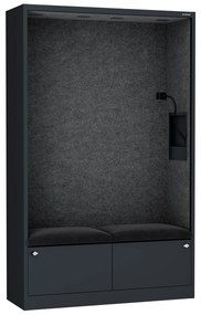 Sally 1150mm korpus Antracytowy - siedzisko Ciemnoszary