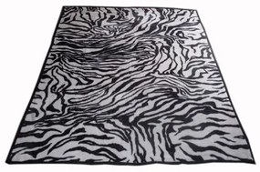 Flóra Zebra mintás Pléd Ágytakaró 150 x 200 cm Fekete Fehér