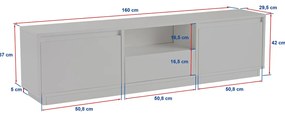 TV asztal Vanguard Wood Fekete