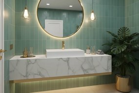 Rea Goya konglomerátum mosdó, 50 x 37 cm, fehér, REA-U8900