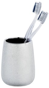 Glimma ezüstszínű kerámia fogkefetartó pohár - Wenko