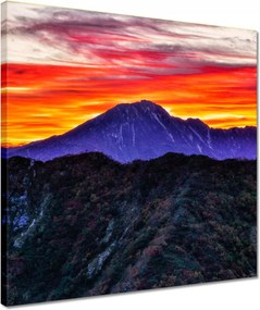 Vászonkép 40x40 Hegyi táj nyugattal