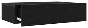 2 db fekete tölgyfa TV-szekrény LED lámpákkal 60 x 35 x 15,5 cm
