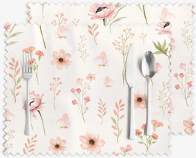 Goldea teflonbevonatú reggeliző alátét - rózsaszín virágok - 2db 30 x 40 cm