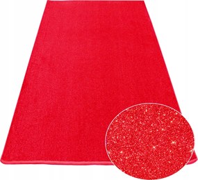 Gloss Szőnyeg 100X150 Piros Ezüstszál