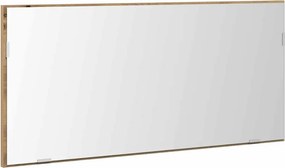 vidaXL Tükör tükörrel kézműves tölgy 80 x 37 cm Üveg és Műszaki Fa