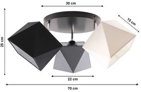 Csillár DIAMENT 3xE27/60W/230V