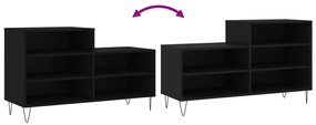 vidaXL fekete szerelt fa cipősszekrény 102x36x60 cm