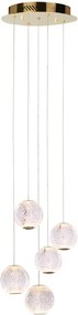 Italux ROSARIO PND-12220121-5A-GD Függőlámpa 5x21W/LED 3200K 1400LM IP20