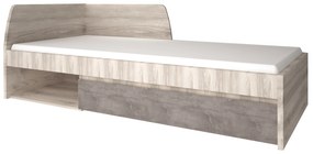 Egyszemélyes ágy 90 cm Jolene (nairobi gesztenye + onyx) (ágyráccsal). 1052966