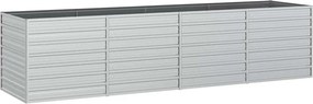 vidaXL ezüstszínű horganyzott acél kerti magaságyás 320 x 80 x 77 cm