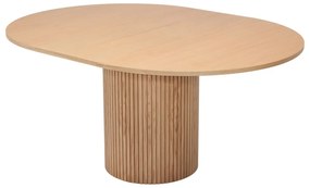 Kerek bővíthető étkezőasztal tölgyfa dekorral ø 115 cm Malaga – Bonami Selection