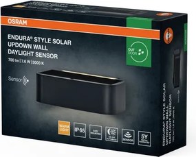 Osram - LED napelemes fali lámpa ENDURA STYLE LED/7,6W/4,2V 2000 mAh IP65 antracit