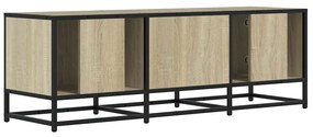 sonoma tölgy színű szerelt fa és fém TV-szekrény 120x35x41 cm